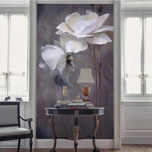 Milofi custom 3D wallpaper mural American porch 3d peony oil painting bedroom living room wall decoration mural wallpaper
