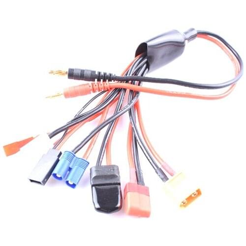 4.0mm banana bullet plug to XT60 Traxxas Deans Tamiya JST/BEC Futaba EC3 Multi functional Lipo Charging RC charger adapter
