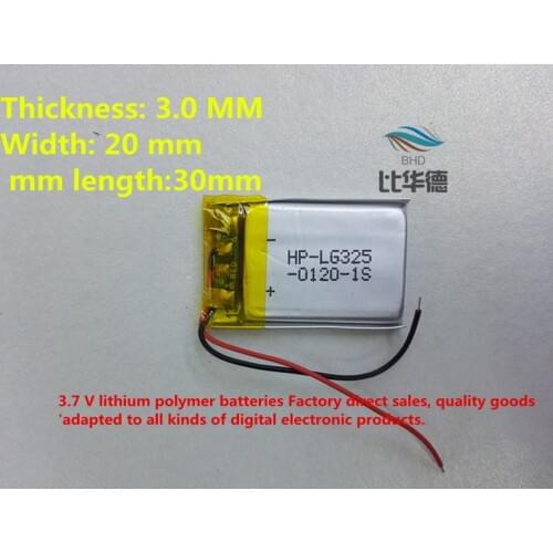 1pieces/lot)Battery factory outlet 032030 135 mah lithium-ion polymer battery quality goods certification authority