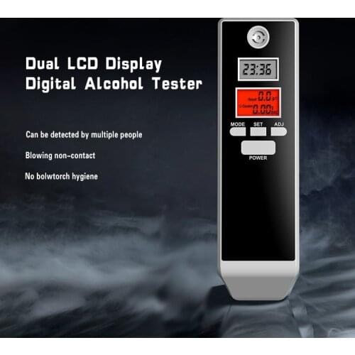 Alcohol Breath Tester Analyzer , Dual LCD Display Digital Alcohol Tester and Timer Analyzer Breathalyzer dropshiping