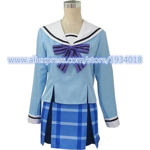 Anime Happy Sugar Life Cosplay Costume Koube Shio Blue School Style Uniform Cosplay Clothes