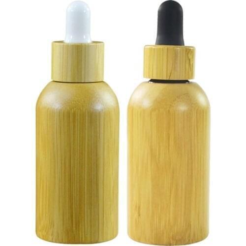 50pcs 30ml 50pcs 50ml bamboo bottle with white dropper tip