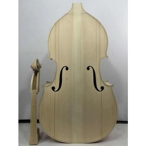 Hand carved white / unfinished 3 / 4 upright bass, solid wood and European mapleSemi finished products