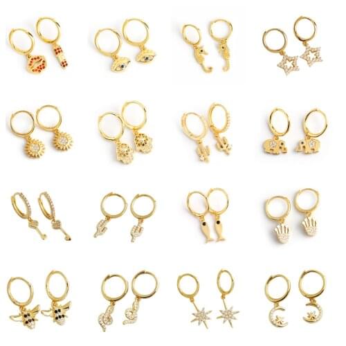 PONYKISS Genuine 925 Sterling Silver Geometry Zircon Hoop Earrings for Women Anniversary Jewelry Accessory chic Gift