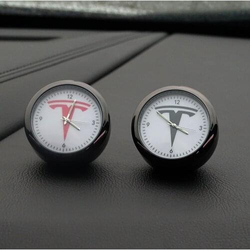 Car decoration clock watch modified car interior electronic quartz watch For tesla model X model 3 model S car styling