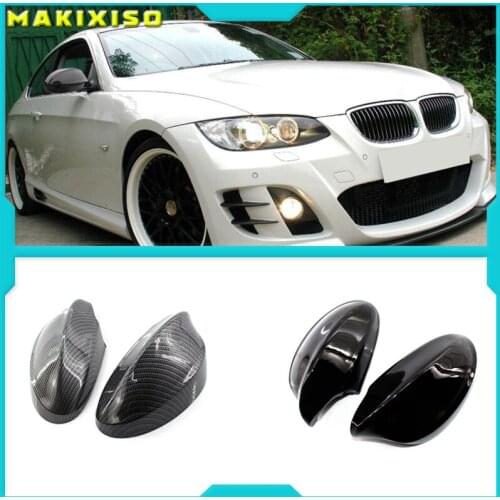 For BMW 1 3 Series E81 E82 E87 E88 E90 E91 E92 E93 Carbon Fiber Rearview Mirror Cover Caps Car Accessories