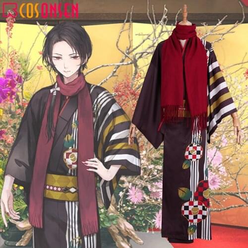 Touken Ranbu Kashuu Kiyomitsu yukata Cosplay Costume with scarf COSPLAYONSEN full set