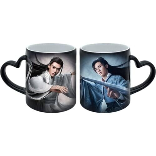 Word Of Honor Wenkexing Color Changing Cup Zhou Zishu Ceramic Water Mark Cup Zhang Zhehan Gong Jun Stars Around Creative Gift