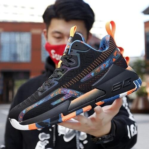 Basketball Shoe Cover Last High-Top Reflective Flying Woven Sneakers Rubber Sole Concrete Combat Sports Shoes