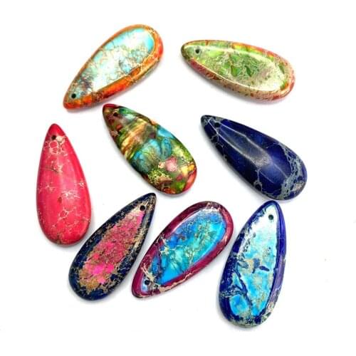 Fashion Pendant Royal Stone Used In Handmade DIY Jewelry Making Ladies Charm Necklace Drop Shaped Pendant Earring Accessories