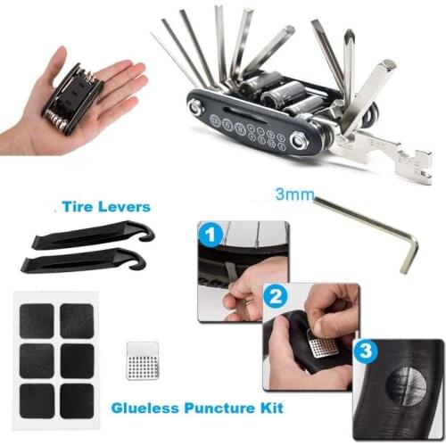 15 In 1 Bicycle Repair Tools Kit Box Set Multi MTB Tire Chain Repair Tools Spoke Wrench Kit Hex Screwdriver Bike Tools Maintenac