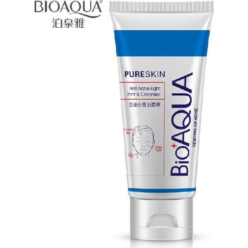 2017 New Time-limited Unisex Bioaqua Brand Oil Control Acne Cleanser Face Cream To Deep Clean Blackhead For And Care 100g/pcs