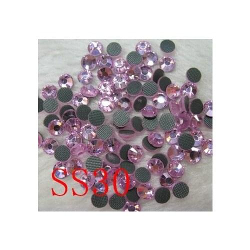 LT.Rose SS30 6.4-6.6mm,288pcs/Bag DMC Hot Fix FlatBack Rhinestones strass heat transfer rhinestone garment wedding dress stones