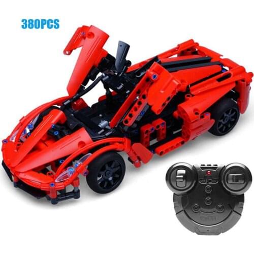 Technical Remote radio control build block Red storm super sport car Italia famous brand LaFerra model 2.4Ghz rc toy collection