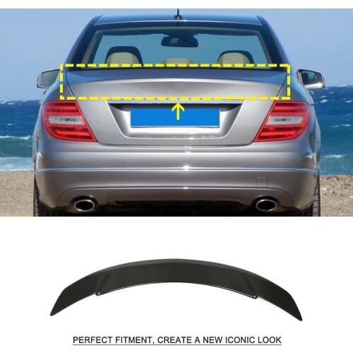 W204 4-Door B-style Carbon Fiber Car Rear Wing Spoiler for Mercedes-Benz C-Class W204 4-Door Sedan 2007-2013