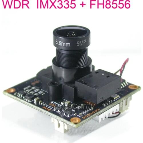 WDR AHD-5.0MP 1/2.8" IMX335 CMOS image sensor + FH8556 CCTV camera module PCB board +OSD cable +M12 Lens +IRC