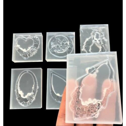 1pcs Carved jade pendant Liquid silicone mold DIY resin jewelry pendant necklace pendant mold resin molds for jewelry