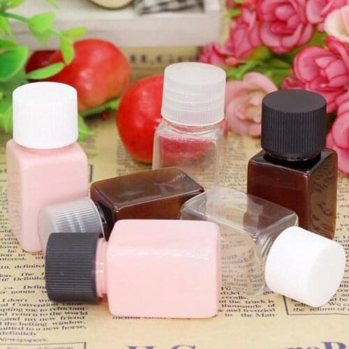 10ml Small Cosmetic Water Square Bottle Makeup Essential Oil Perfume Refillable Container Plastic F20171513