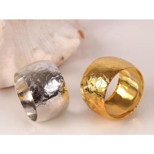 4pcs/lot New hotel model room silver staff ring napkin buckle napkin ring soft table decoration