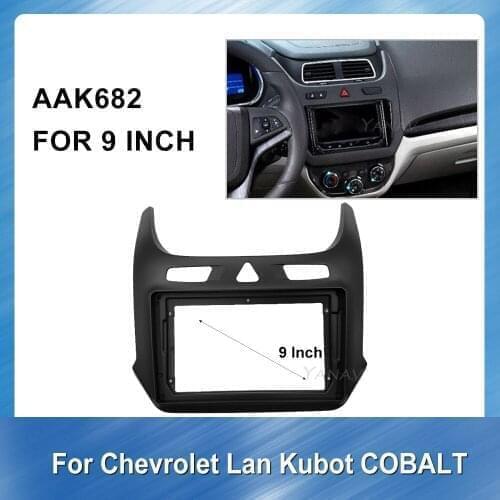 9 inch Car Radio DVD Frame Fascias For-CHEVROLET Cobalt 2016 Fascias Dash Kit Install Adapter Bezel Console Plate Trim Cover