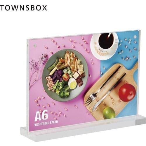 Acrylic Photo t Poster Menu Picture Sign Label Holder Stand Frame A6 for Advertising Promotion Display Rack