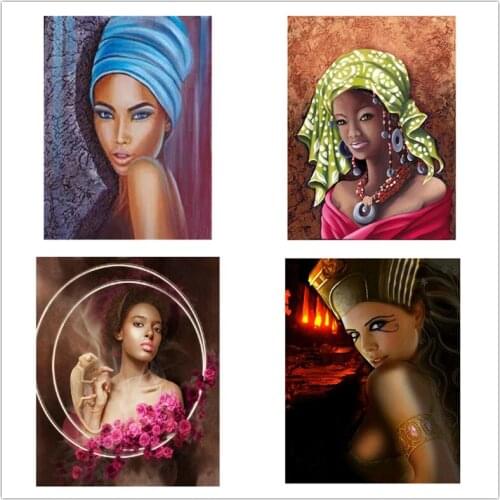 Diamond Painting 5D Full Square/Round Drill African Woman Girl Daimond Embroidery Resin Rhinestones Cross Stitch Crystal Picture