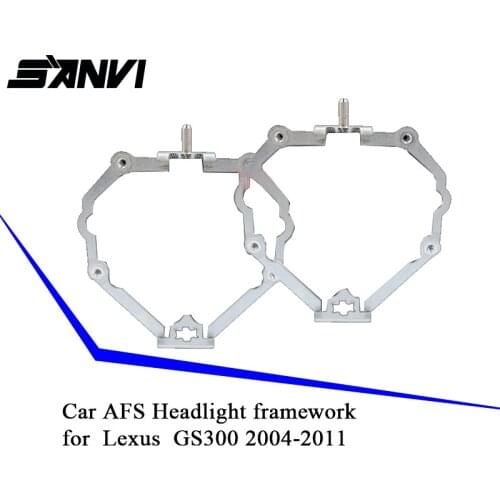 SANVI 2pcs Car Headlight AFS Framework For Lexus GS300 2004-2011 For Hella G3 G5 Xenon BI LED&Xenon Projector Lens Light DIY