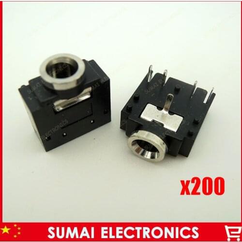 Free shipping 200lap-top-ss 3.5mm Stereo Jack Socket Audio Jack wire plug lap-top-sB 3F07