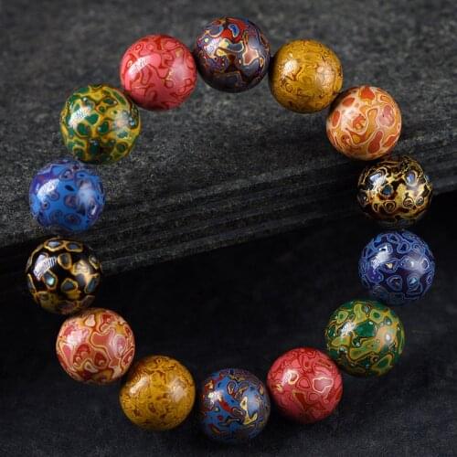 Large lacquer bracelets beads handmade single bead wenwan loose beads rhinoceros lacquer ware bracelets