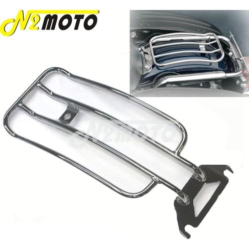 Chrome Motorcycle Luggage Rack Passenger Rear Solo Seat for Harley Touring Electra Glide Ultra Classic (EFL)-FLHTCU Road Glide