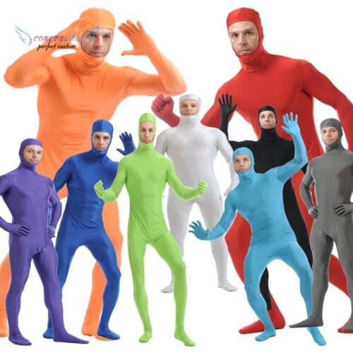Adult Kid Lycra Full Body Zentai Suit Costume for Halloween men Second Skin Tight Suits Spandex Nylon Bodysuit Cosplay costumes