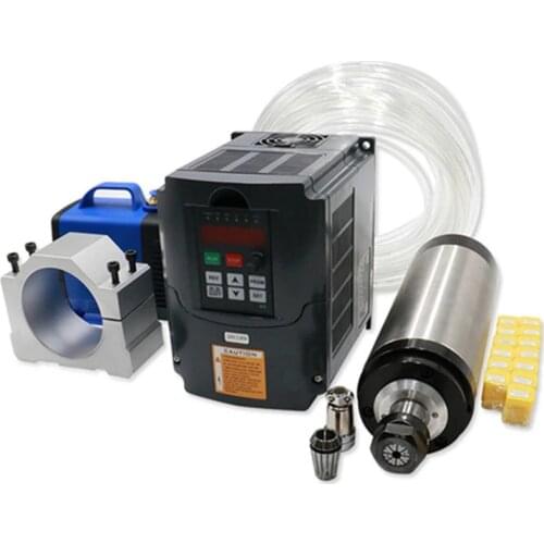 CNC Milling Spindle motor 1.5/2.2/0.8/3KW Water Cooled &VFD/inverter driver spindle speed control +ER11 ER16 ER20