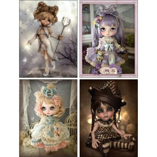 5D DIY Diamond Painting Kit Cartoon Joker Girl Boy Baby Ghost Diamond Embroidery Mosaic Cross Stitch Kits Home Decor