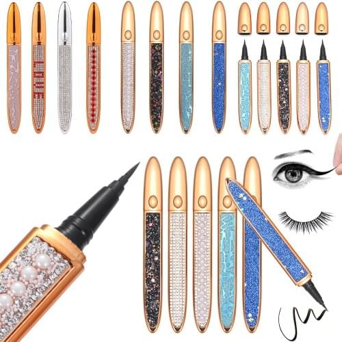 New Style 2 In 1 Eyeliner+Lash Glue Pen For Nomal Strip Lash Long-lasting Self-adhesive Fast Dry Waterproof Eye Liner Pencil
