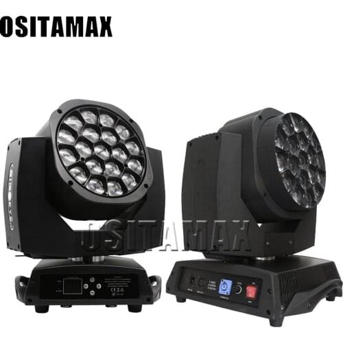 OSITAMAX-A 2pcs/Lot Professional Lighting Moving 19*15W RGBW Full Color Disco Lights Party Stage Pro Movinghead