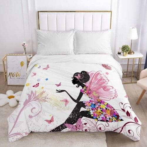 Nordic flower fairy Duvet cover Quilt/Blanket/Comfortable Case Double King Bedding 140x200 240x260 for Home sit down