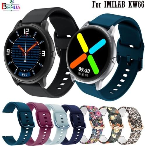 WatchBand 22MM Strap For IMILAB KW66 / YAMAY SW022 Silicone SmartWatch Wriststrap Bracelet Accessories For MI Watch Color sport
