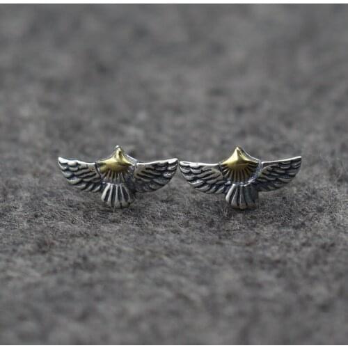1Pcs Personality Women Mens Eagle Stud Earrings Punk Style Indian Flying Eagle Earring Punk Style Cool Earrings Hip Hop Jewelry