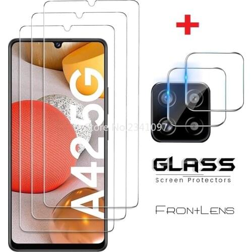 For Samsung Galaxy A42 Glass Case for Samsung A42 5G Screen Protector for Samsung A02S A12 A21S A31 A41 A51 A71 A42 Lens Glass