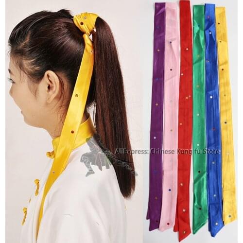 Womens Hair Bands to match Tai Chi Uniform Wushu Wing Chun Taiji Kung fu Suit Shaolin Wudang Training Performance Clothes