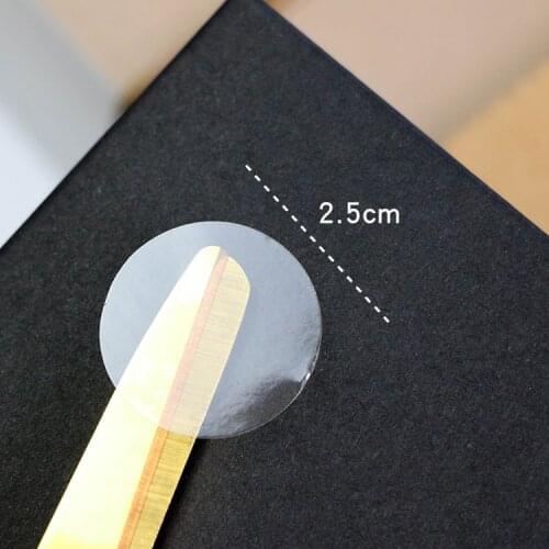 1.5cm/2.5cm/3.2cm Round shape adhesive sticker clear gift packaging lable sticker baking box bag PVC sealing labels custom logo