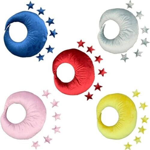 1 Set Baby Posing Moon Pillow Stars Set Newborn Photography Props Infants Photo Shooting Accessory