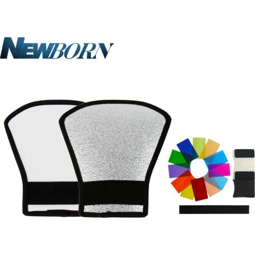 12 Colors card + Silver/White Reflector For Canon 1500D 1000D Nikon D850 D700 D750 Sony A77 Pentax Yongnuo 560III IV flash