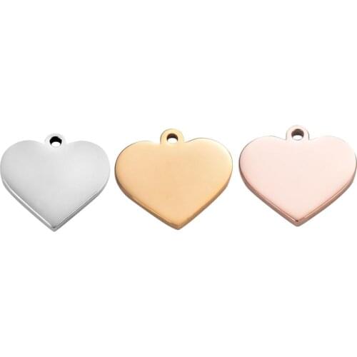 20pcs Stainless Steel Gold Rose Gold Tone Charms Pendants for DIY Jewelry Making Necklace Bracelet