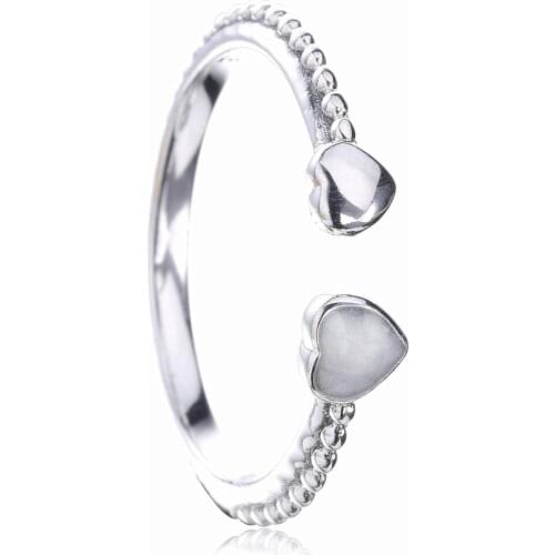 Ajax 925 Sterling Silver Heart Initial Ring Female Engagement Dating Trendy 2021 Fine Jewelry For Women Girl Birthday Gift