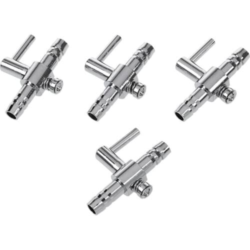 Aquarium Fish Tank Air Flow Control Lever Pump Single Way Valve, 4 Piece
