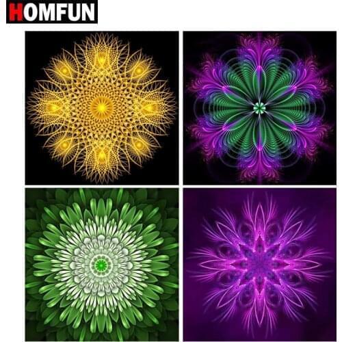HOMFUN Full Square/Round Drill 5D DIY Diamond Painting "Religious Mandala" 3D Embroidery Cross Stitch 5D Home Decor Gift