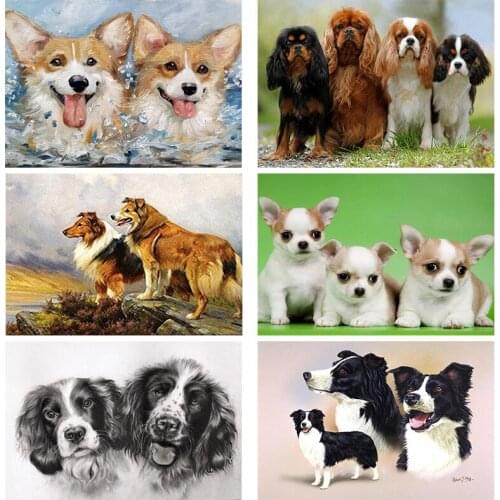 Diamond Painting Dog 5D DIY Diamond Embroidery Animal Full Kits Handmade Gift Needlework Rhinestone Picture