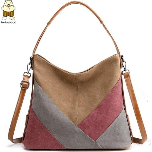 Beibaobao 2021 Womens Bags Ladies Casual Bags Clutch Purse Crossbody Purse Women Handbag Canvas Female Shoulder Bags