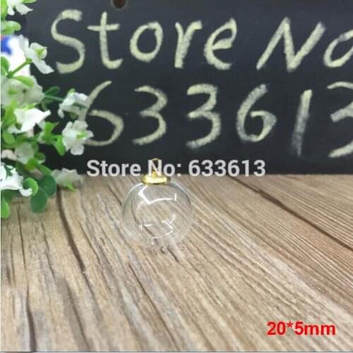 Free ship!!! 30sets/lot 20mmx5mm(opening) clear glass bubble & 8mm cap with ring set DIY Glass bottle vial pendant jewelry